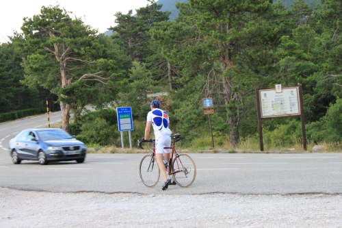 Cyclist on Mt Ventoux who had run out of water