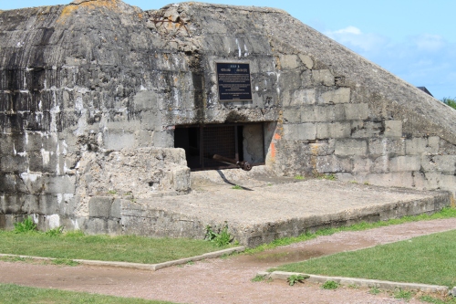 Enemy bunker and memorial in Normandy